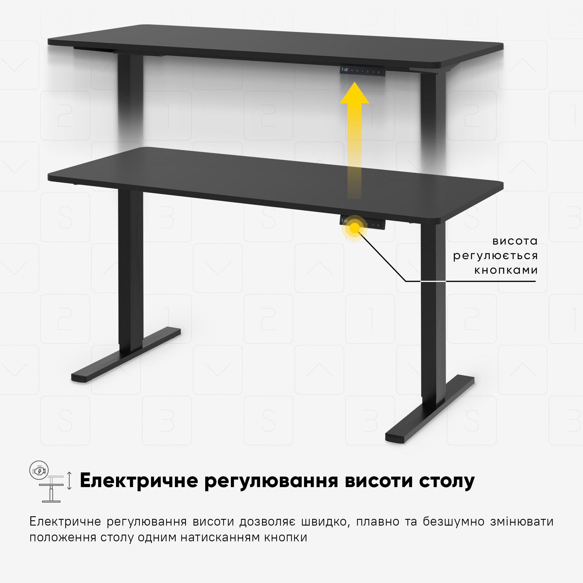Стіл Mealux PowerDesk Duo Black (арт. EVO-242 Duo B/B)
