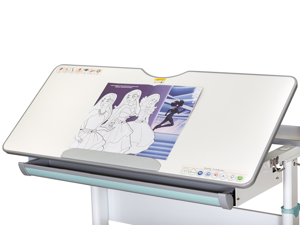 Дитячий стіл Mealux Edmonton Multicolor BL Lite (арт. BD-610 W/MC + BL Lite)