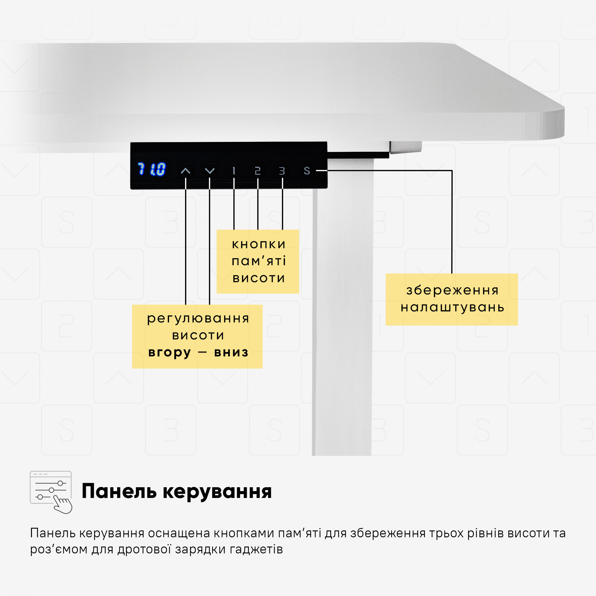 Стіл Mealux PowerDesk Duo White (арт. EVO-242 Duo W/W)