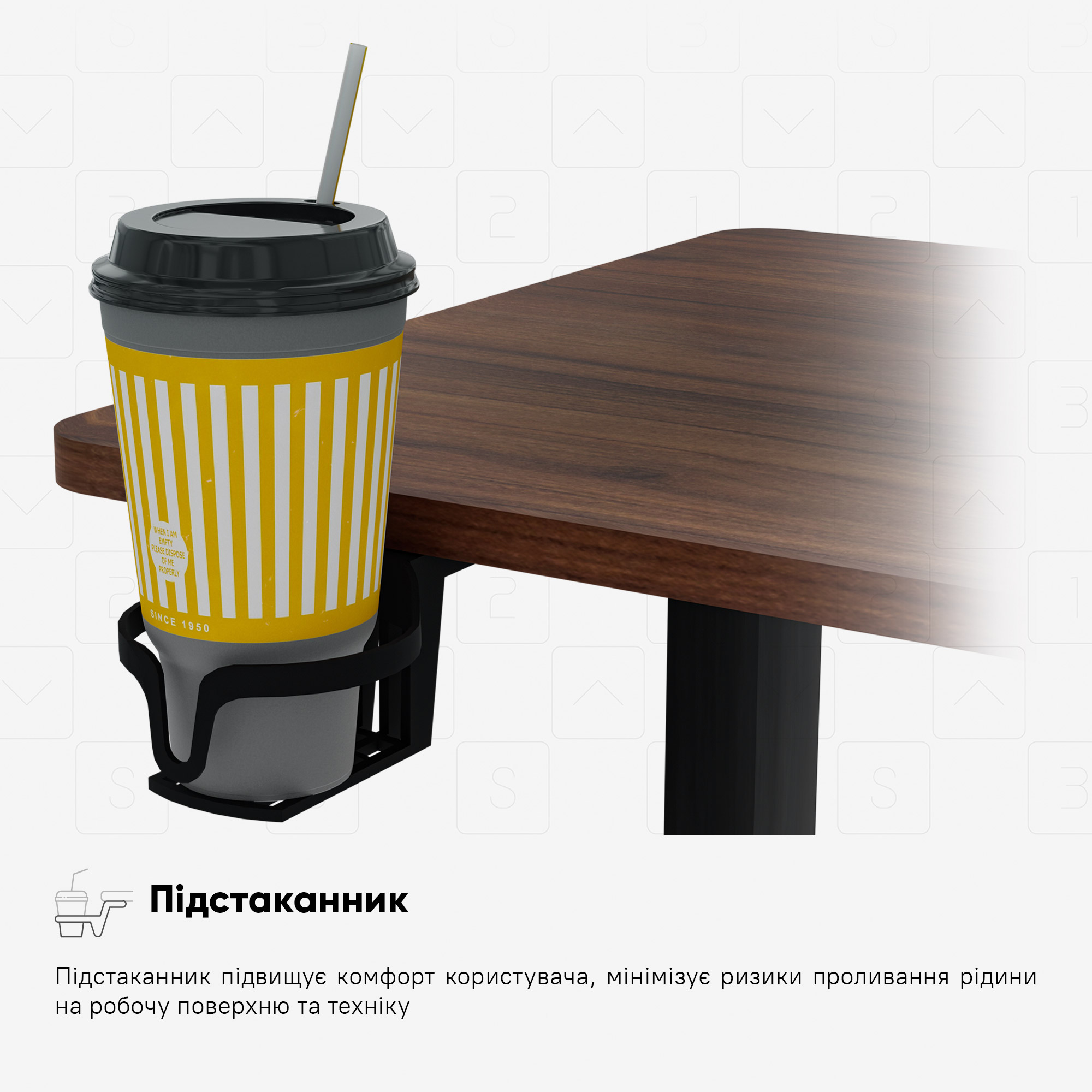 Стіл Mealux PowerDesk Lite Walnut з електрорегулюванням висоти (арт. EVO-201 Lite Walnut /B)