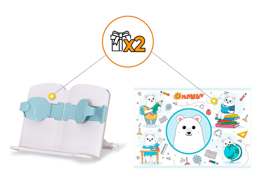 Комплект меблів (стіл + стілець + полиця) Mealux BD-29 Panda XL Blue (арт. BD-29 BL)