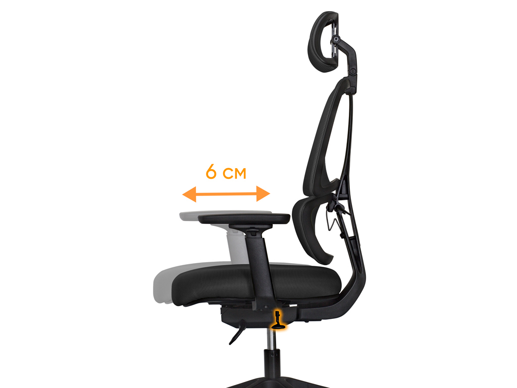 Крісло Mealux Leo Air Plus Black (арт.Y-546 KB)