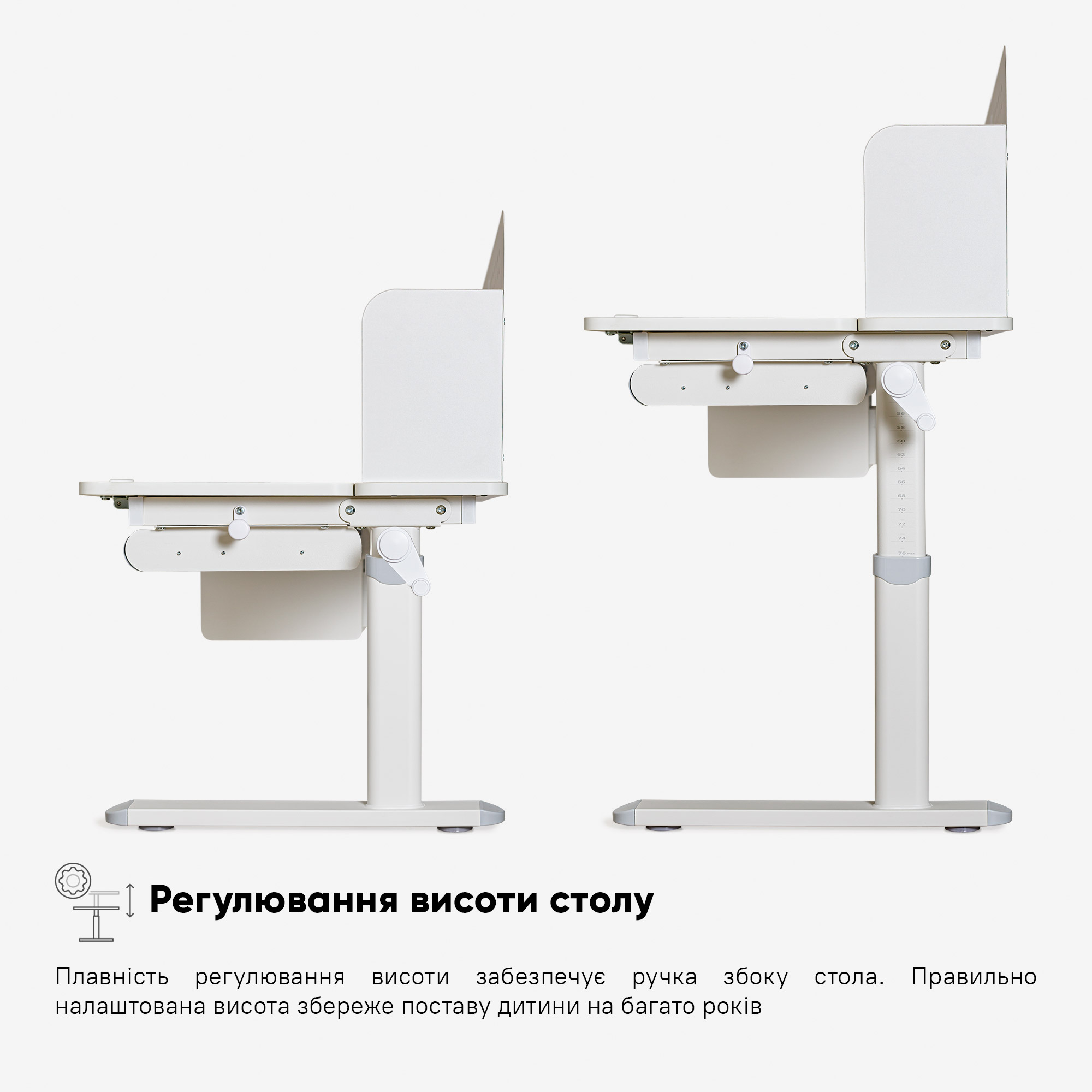Дитячий стіл Evo-kids TH-360 Plus Grey (арт. TH-360 WG/G Plus)