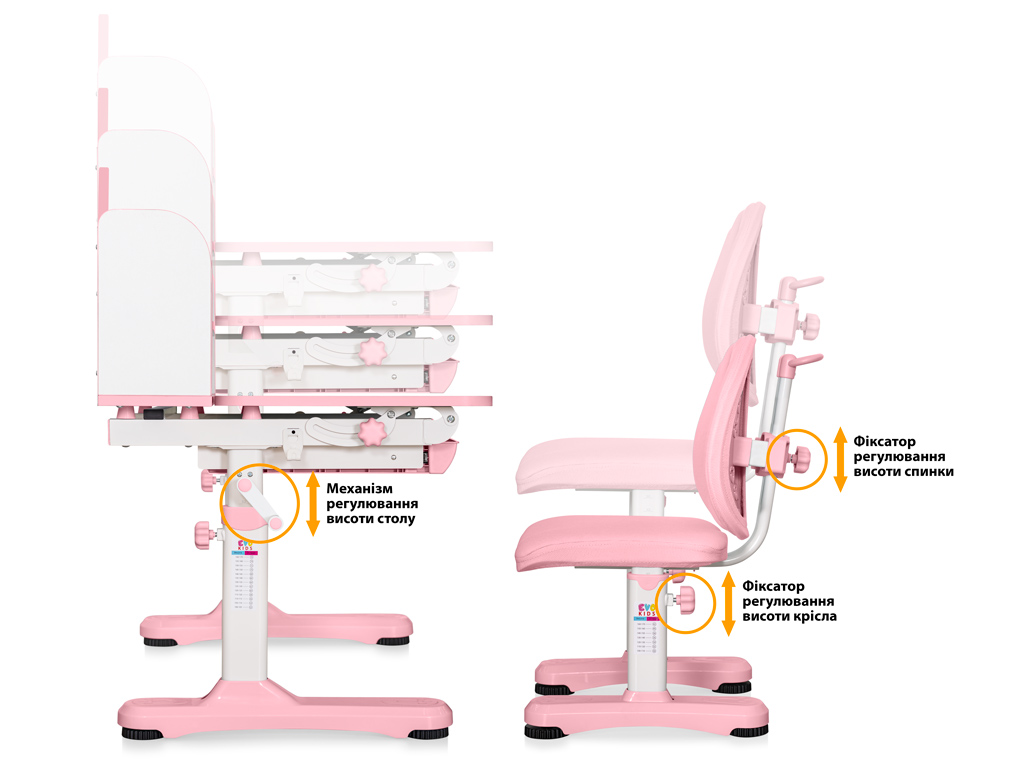 Дитячий стіл Mealux Edmonton Multicolor PN з полицею (арт. BD-610 W/MC + PN з полицею)