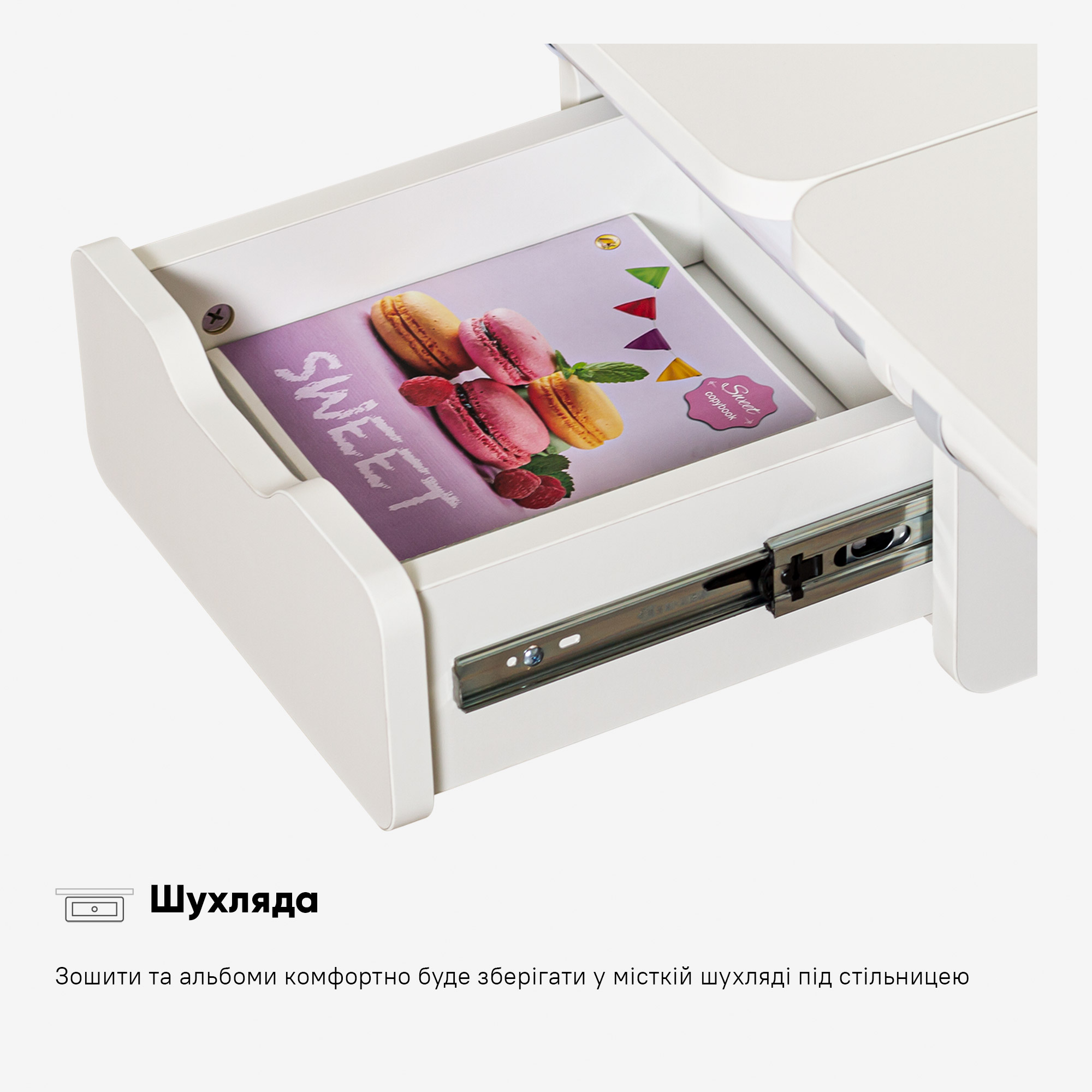 Дитячий стіл Evo-kids TH-360 Plus Grey (арт. TH-360 WG/G Plus)