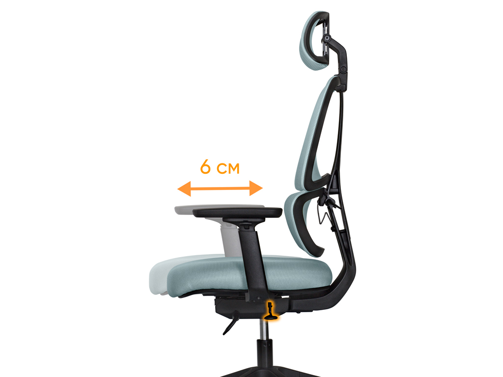 Крісло Mealux Leo Air Plus Grey / Blue (арт.Y-546 KBGL)